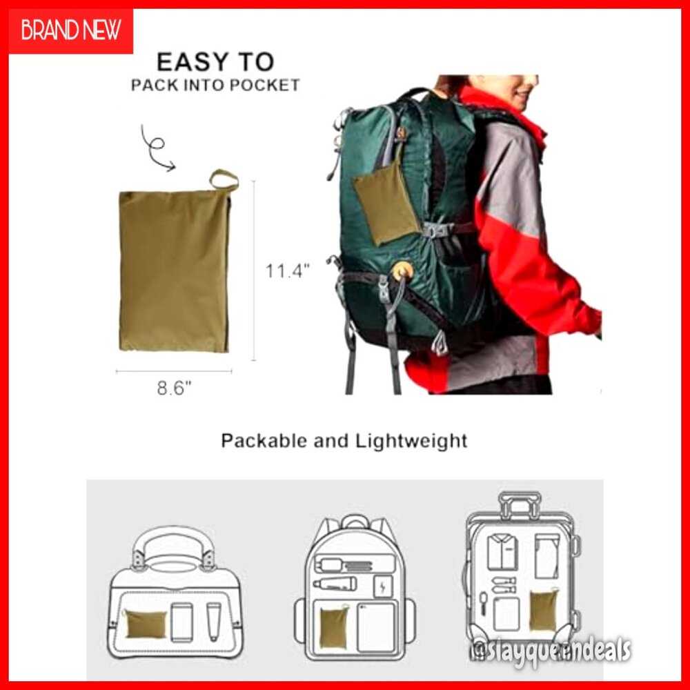 Women's Lightweight Packable Rain Jacket Hooded W… - image 6